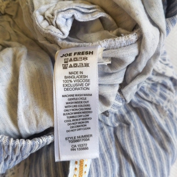 joe fresh boho floral striped viscose bubble shorts 3T toddler girls - Picture 5 of 6